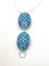 Blue Shell Shaped pendant with black crystals and Silver chain product 1